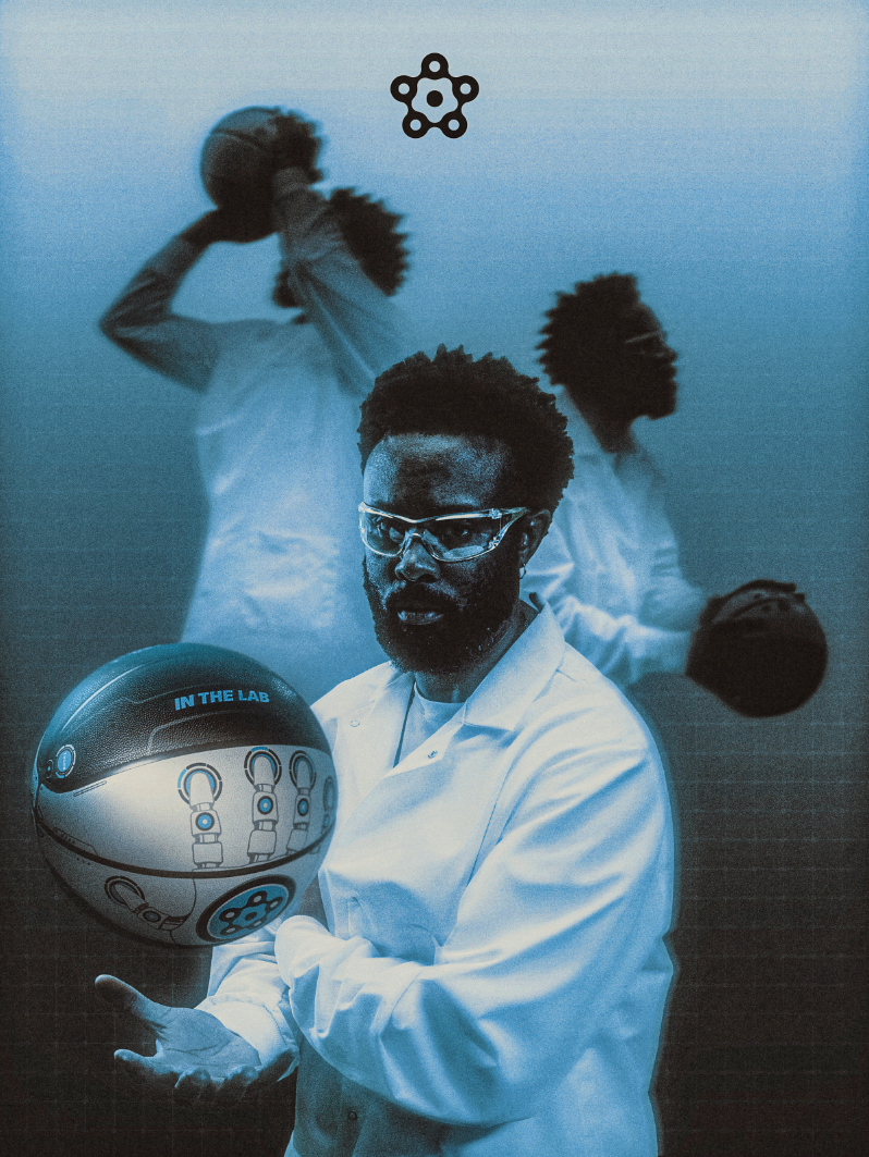 Devin Williams - In The Lab Founder holding basketball